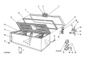 Section Diagram and Parts List for CB22DNB  General Electric Freezer