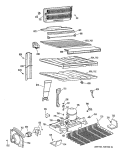 Section Diagram and Parts List for TBE24ZPLRWH  General Electric Refrigerator