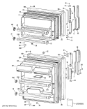 Section Diagram and Parts List for TBE21DRERAD  General Electric Refrigerator