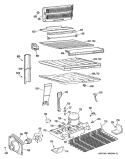 Section Diagram and Parts List for TBE21DRERAD  General Electric Refrigerator