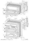 Section Diagram and Parts List for TBE24ZRERAD  General Electric Refrigerator