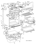 Section Diagram and Parts List for TBE24ZRERAD  General Electric Refrigerator