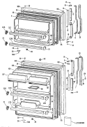 Section Diagram and Parts List for TBH21JPLRWH  General Electric Refrigerator