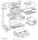 Section Diagram and Parts List for TBH21JPLRWH  General Electric Refrigerator