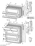 Section Diagram and Parts List for TBX14SPJLWH  General Electric Refrigerator