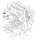 Section Diagram and Parts List for JHP63GN4AD  General Electric Range