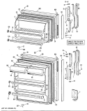 Section Diagram and Parts List for TBX14SPKLAD  General Electric Refrigerator