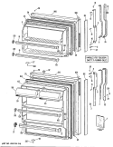 Section Diagram and Parts List for TBX16SPKRHA  General Electric Refrigerator