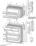 Section Diagram and Parts List for TBX16SPKRHA  General Electric Refrigerator