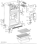 Section Diagram and Parts List for TBX16SPKRHA  General Electric Refrigerator