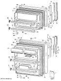 Section Diagram and Parts List for TBX18APCRAD  General Electric Refrigerator