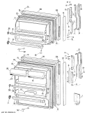 Section Diagram and Parts List for TBH14DRLRAD  General Electric Refrigerator