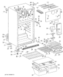 Section Diagram and Parts List for TBH14DRLRAD  General Electric Refrigerator