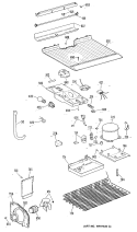 Section Diagram and Parts List for TBH14DRLRAD  General Electric Refrigerator