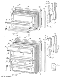 Section Diagram and Parts List for TBH16DRJRWH  General Electric Refrigerator