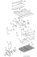 Section Diagram and Parts List for TBH16DRJRWH  General Electric Refrigerator