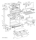Section Diagram and Parts List for TBH18JRFRWH  General Electric Refrigerator