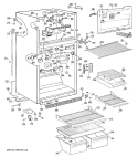 Section Diagram and Parts List for TBH21DRERAD  General Electric Refrigerator