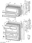 Section Diagram and Parts List for TBX16DRGRAD  General Electric Refrigerator