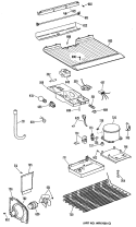 Section Diagram and Parts List for TBX16DRGRAD  General Electric Refrigerator