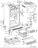Section Diagram and Parts List for TBX16ZRJRAD  General Electric Refrigerator