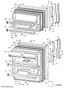 Section Diagram and Parts List for TBX18KPKRAD  General Electric Refrigerator
