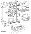 Section Diagram and Parts List for TBX21WPARWH  General Electric Refrigerator