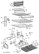 Section Diagram and Parts List for TBX21WPARWH  General Electric Refrigerator