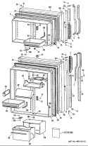Section Diagram and Parts List for TBX25ZPLRAD  General Electric Refrigerator