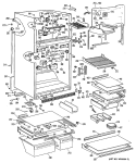 Section Diagram and Parts List for TBX25ZPLRAD  General Electric Refrigerator