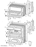 Section Diagram and Parts List for TBX21ZPARWH  General Electric Refrigerator