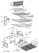 Section Diagram and Parts List for TBX21ZPARWH  General Electric Refrigerator