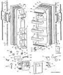 Section Diagram and Parts List for TFX20JRSAAD  General Electric Refrigerator