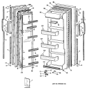 Section Diagram and Parts List for TFX20SASAAD  General Electric Refrigerator