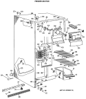 FREEZER SECTION Diagram and Parts List for TFX20SASAAD  General Electric Refrigerator