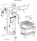FRESH FOOD SECTION Diagram and Parts List for TFX20SASAAD  General Electric Refrigerator