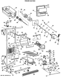 FREEZER SECTION Diagram and Parts List for TFX22JRSAAD  General Electric Refrigerator