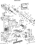 FREEZER SECTION Diagram and Parts List for TFX22SRSAWH  General Electric Refrigerator