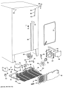 Section Diagram and Parts List for TFX22SRSAWH  General Electric Refrigerator