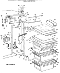 FRESH FOOD SECTION Diagram and Parts List for TFX22ZRSAAD  General Electric Refrigerator