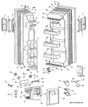 Section Diagram and Parts List for TFX24JRSAAD  General Electric Refrigerator