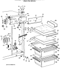 FRESH FOOD SECTION Diagram and Parts List for TFX24JRSAAD  General Electric Refrigerator