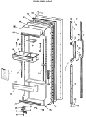 FRESH FOOD DOOR Diagram and Parts List for TFX24VRSAAD  General Electric Refrigerator
