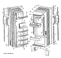 Section Diagram and Parts List for TFX24ZASAAD  General Electric Refrigerator