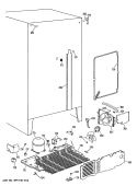Section Diagram and Parts List for TFX24ZASAAD  General Electric Refrigerator
