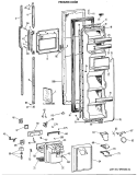 FREEZER DOOR Diagram and Parts List for TFX24ZFSAWH  General Electric Refrigerator