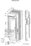 FRESH FOOD DOOR Diagram and Parts List for TFX27VRSAAD  General Electric Refrigerator