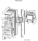 FRESH FOOD DOOR Diagram and Parts List for TFX27ZFSAAD  General Electric Refrigerator