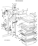FRESH FOOD SECTION Diagram and Parts List for TFX27ZRSAAD  General Electric Refrigerator