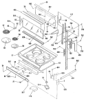 Section Diagram and Parts List for JHP56GN5AD  General Electric Range